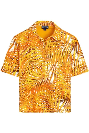 Vilebrequin Polo con stampa Palm Leaves
