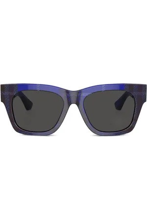 Burberry Occhiali da sole con montatura wayfarer a quadri