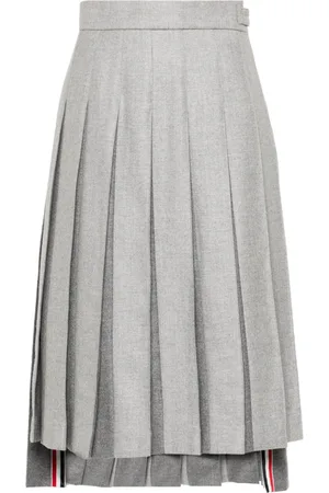 Thom Browne Gonna midi plissettata