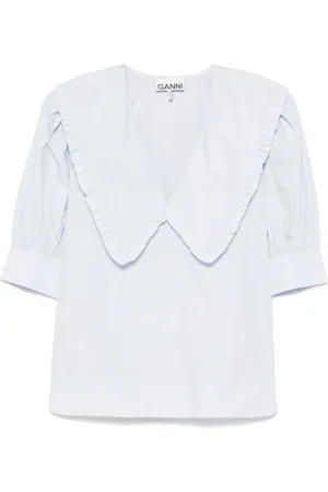 Ganni Blusa con ruches