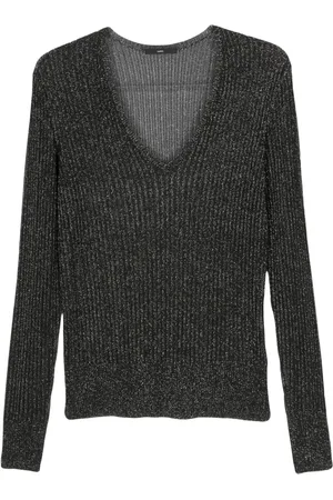 SAPIO Maglione girocollo con trama metallizzata
