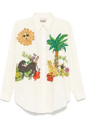 ALÉMAIS T-shirt con ricamo Tiger
