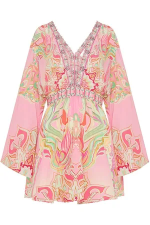 Camilla Abito midi con stampa grafica