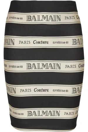 Balmain Gonna con effetto jacquard