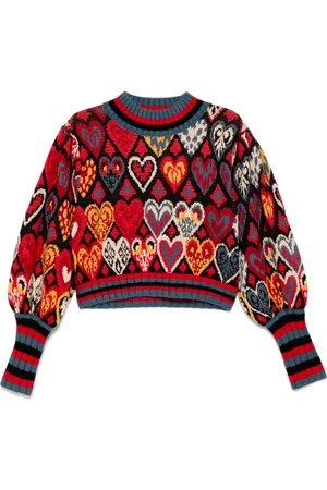 Farm Rio Maglione con motivo ikat a cuori