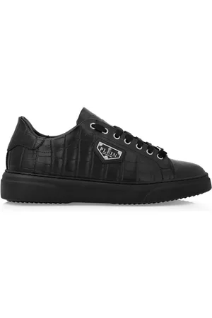 Philipp Plein Sneakers con effetto coccodrillo e placca Iconic Plein