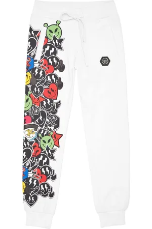 Philipp Plein Pantaloni sportivi con stampa smiley