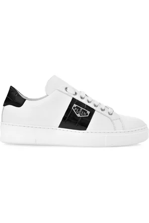 Philipp Plein Sneakers in pelle con placca Triangle Plein