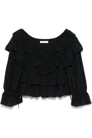Chloé Blusa crop con ruches