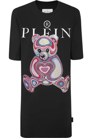 Philipp Plein Abito corto con ricamo Teddy Bear