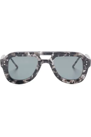 Thom Browne Occhiali da sole con montatura stile pilota