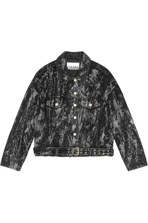 Ganni Giacca denim con cintura