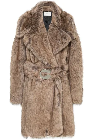 COPERNI Cappotto in pelliccia cruelty-free con cintura
