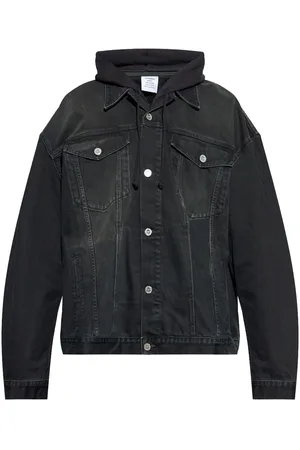Vetements Giacca denim con cappuccio