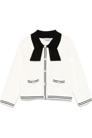 Self-Portrait Cardigan con effetto jacquard