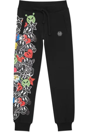 Philipp Plein Pantaloni sportivi con stampa smiley
