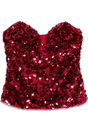 Self-Portrait Top con paillettes