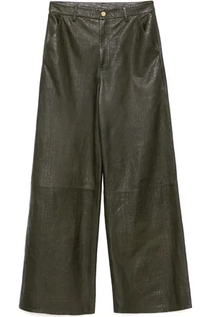 Cynthia Rowley Pantaloni a gamba ampia goffrati