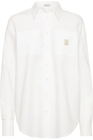 Brunello Cucinelli Camicia con ricamo