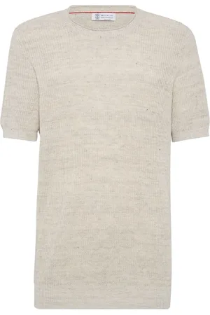 Brunello Cucinelli T-shirt lavorata a maglia
