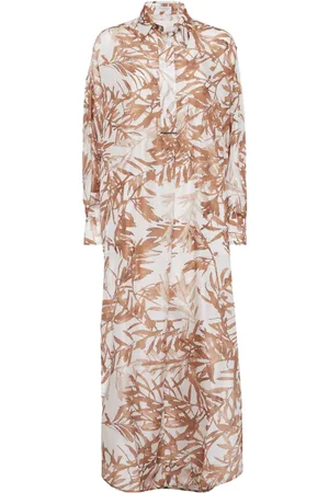 Brunello Cucinelli Chemisier con stampa Herbarium