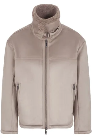 Armani Exchange Giacca con colletto in shearling