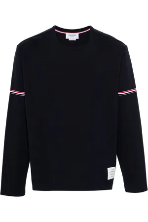 Thom Browne T-shirt con banda RWB