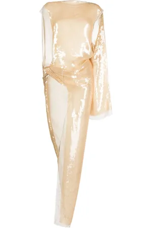 Rick Owens Abito lungo asimmetrico con paillettes
