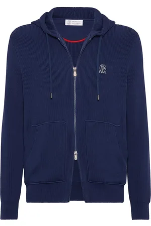 Brunello Cucinelli Felpa in maglia con cappuccio