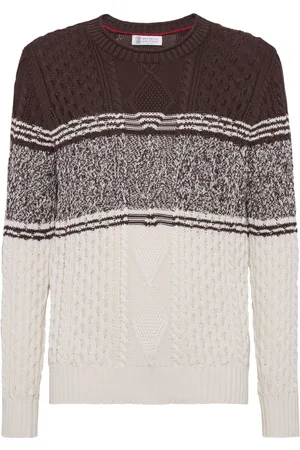 Brunello Cucinelli Maglione a maglia intrecciata