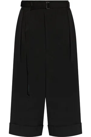 YOHJI YAMAMOTO Pantaloni R-backside ampi in gabardine