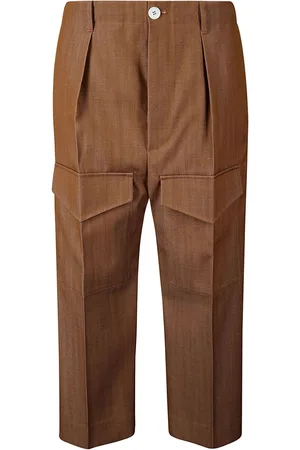 SETCHU Pantaloni dritti con dettaglio plissettato