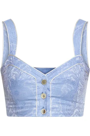 Etro Top corto con stampa