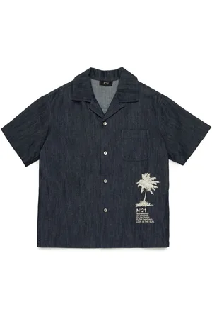 Nº21 Camicia Palem con stampa Palm Tree