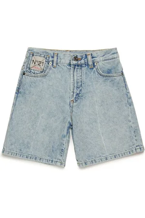 Nº21 Shorts denim con applicazione