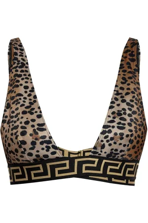 VERSACE Top bikini con stampa