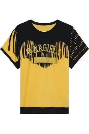 Maison Margiela T-shirt Décortiqué con frange