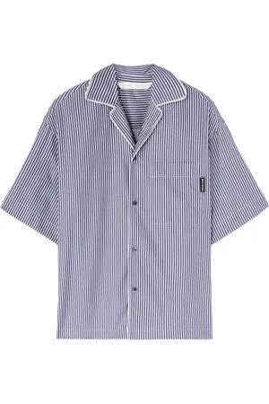 Palm Angels Camicia a righe con stampa