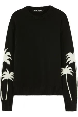 Palm Angels Maglione con motivo Palms a inserti