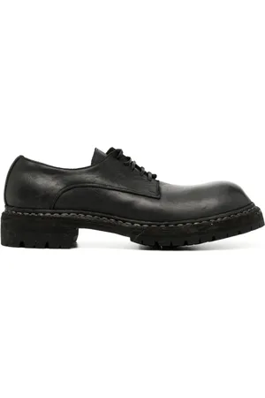 GUIDI Derby in pelle pieno fiore