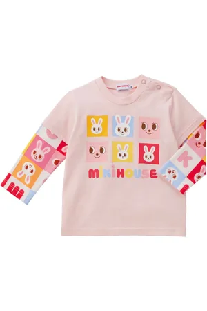 Miki House T-shirt con stampa coniglio