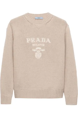 Prada Maglione girocollo con logo jacquard