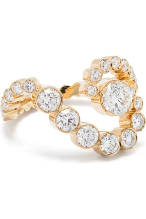 SOPHIE BILLE BRAHE Anello a fascia Gaia in giallo 18kt riciclato con diamanti