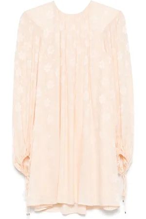 Chloé Abito corto in seta con effetto jacquard