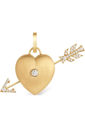 Marie Lichtenberg Pendente a cuore in giallo 18kt con diamanti