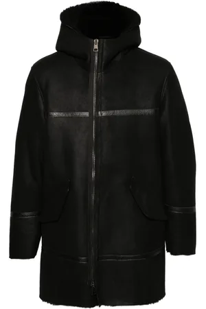 ERALDO Cappotto in pelle con cappuccio