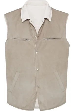 Brunello Cucinelli Canotta in pelle