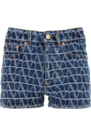 VALENTINO GARAVANI Shorts Toile Iconographe denim