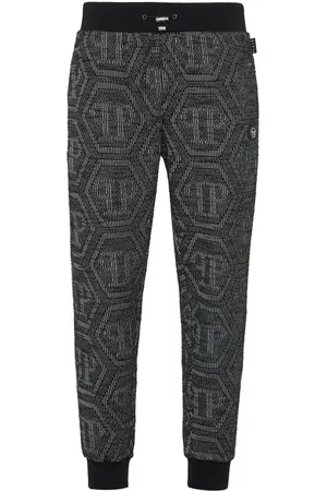 Philipp Plein Pantaloni sportivi con monogramma jacquard