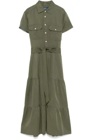 Ralph Lauren Abito midi con balze